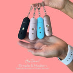 HerTime2 Personal Safety Alarm for Women - Loud Self Defense Siren, Waterproof Keychain with Strobe Light - Battery Powered, Black