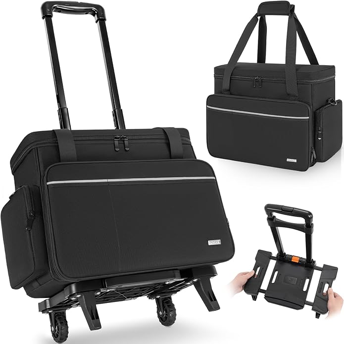 GMAK Teacher Briefcase, Teacher Tote Bags with 15.6 Inch Laptop Compartment, Scrapbook Tote Craft Organizer with Pockets