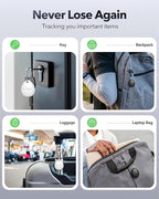 Air Tracker Tags-4 Pack for Apple Find My (iOS Only), Official MFi Certified, Mini Bluetooth Key Finder Locator with Sound, Smart Luggage Tracker for iPhone, Suitcases, Backpack, Wallet, Bike