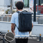 MARK RYDEN Business Backpack for Men, Waterproof High Tech Backpack with Sport Car Shape Design and USB Charging Port, Travel Laptop Backpack Fits 17.3 Inch Notebook
