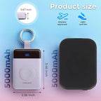Portable Charger,5000mAh PD 20W Super Fast Charging Power Bank with Built-in Cables,Travel Keychain Battery Pack for Apple Watch Ultra/11/10/9/8/7/6/SE,iPhone 17/16/15/14/13/12 (Purple)