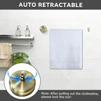 Retractable Clothesline,Stainless Steel Clothing Line Dryer with 9.2FT Nylon String for Shower Room Bathroom Laundry (Bronze)