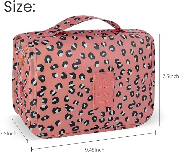Lcsmaokin Large Capacity Toiletry Bag Travel Bag with Hanging Hook for Men and Women Waterproof Travel Cosmetic Bag Bathroom Storage Bag for Brushes Set,Full-Sized Shampoo,Accessories-Blue Stars