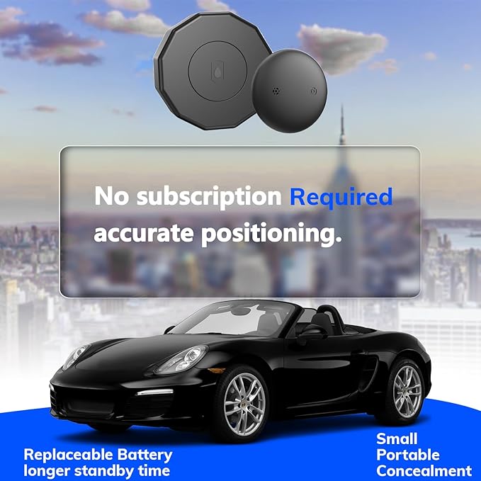 Super Magnetic! 360 Days of Battery Life! Apple Find My Subscription-Free GPS Car Locator - Waterproof and Drop-Proof, Stealth Tracking, 1 Year Only Replacement Not Repair