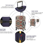 Travel Trolley Case Cover Protector Suitcase Cover 19"-20" Trolley case Luggage Storage Covers for Men Women, Retro