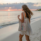 Aesthetic Canvas Tote Bag, Cute Reusable Bags for Women with Inner Pocket