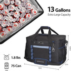 Maelstrom Collapsible Soft Cooler Bag,35/55/75 Cans Beach Cooler with Flip Top Lid, Ice Chest, Leakproof & Portable for Beach, Camping, Road Trips & Grocery Shopping