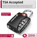 Fosmon TSA Approved Locks for Luggage. Suitcase Locks with Open Alert Indicator, 3 Digit Combination Padlock with Alloy Body for Travel, Backpack Zipper Anti Theft, Locker, Gym, Gun Case, Tent