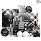 12Pcs Men's Spa Gift Set - Cedarwood Bath & Body Care Kit, Home Spa Set with Natural, Perfect Gifts for Men - Father's Day, Birthday, Valentine's & Christmas