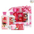 Bath and Body Travel Gift Set, 3pcs Travel Size Shower Gel Body Lotion Fragrance Mist Christmas Birthday Gift TSA-Friendly for On-the-Go Self-Care (3PCS, Cotton Candy)