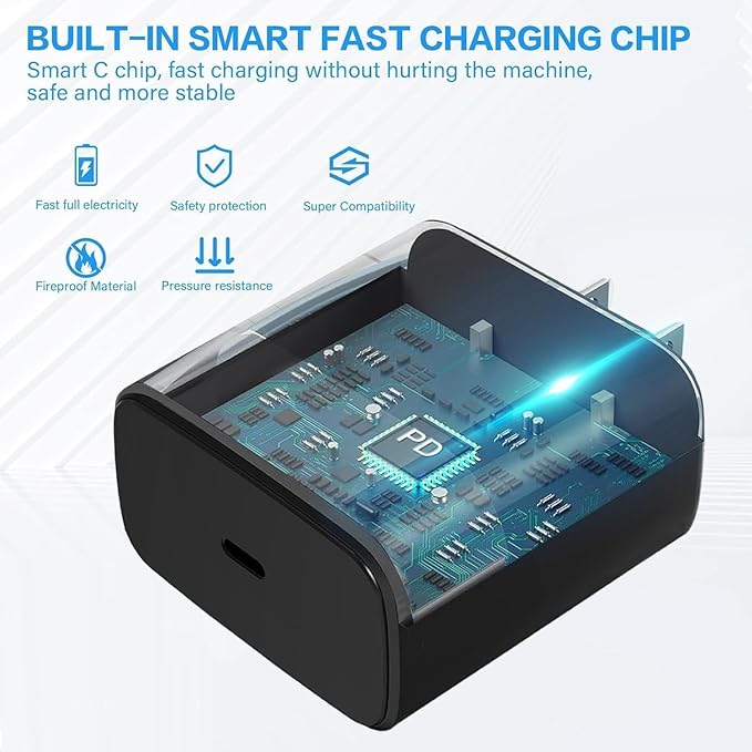 USB C Charger Block for Samsung Phone 45W, USBC Super Fast Charging Plug Fit Galaxy S25 S24 Ultra S23 S22 S21 S20 Note20 / iPhone 17 Air 16e 16 15 14 13 Pro Max, Type C Wall Charger Power Adapter