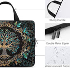 Tree of Life Bohemian Laptop Bag Laptop Case Computer Messenger Bag with Adjustable Shoulder Strap