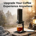 IKAPE Adjustable Portable Coffee Maker Stand, Aluminum Alloy Universal Coffee Machine Holder with Anti-Slip Base, Height Adjustable 13–19.5cm, for Home, Office & Camping
