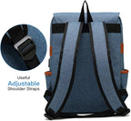 Mancio Slim Vintage Laptop Backpack For women,Men For Travel, College, Dayparks, Fits up to 15.6Inch Notebook in Blue