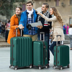 3 Piece Luggage Sets, Lightweight ABS Suitcase with 4 Spinner Wheels ＆ TSA Locks, Hardside Carry On Luggage Durable Suitcase Set for Family Travel Business - Dark Green, 20/24/28