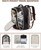 LOVEVOOK Travel Backpack for Women, 50L Carry On Backpack Flight Approved, Large Suitcase Bag for Travel Fits 18.5 inch Laptop, TSA Approved Luggage with 3 Packing Cubes,Waterproof Weekend Backpacks