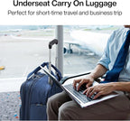 Hanke Expandable Underseat Carry on Luggage for Airplanes,Small Rolling Softside Suitcase Travel Luggage Personal Item Bag,Lightweight luggage bags for travel,Blue,16-Inch