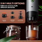 KEJECTOR Portable Coffee Maker Espresso Machine for Travel Nano Car Coffee Maker Compatible with Ground Coffee & NS Capsule for RV, Hiking Camping Office, Travel Espresso Maker Electric Coffee Machine