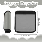 2 Pack Luggage Handle Wraps for Suitcase Bright Color Luggage Handle Covers Suitcase Tags identifiers Travel Accessories for Airplane/Flying (Grey)