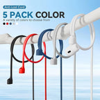 5 Pack Ultra Strong Magnetic AirPods Pro Straps, Anti-Lost Neck Cord for AirPods Pro 3 2025 ,AirPods 4th, AirPods Pro 2nd/1st, AirPod 3rd, AirPod 2nd/1st - 5 Pcs Silicone Sports Lanyard and 2 Ear Hook