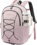 LOVEVOOK Mens Backpack with Giant Tumbler Holder Pocket,15.6 Inch Everyday Laptop Backpack Commuter Travel Work Computer Bag for Women,Waterproof Hiking College Teacher Back Pack Casual Daypack,Pink