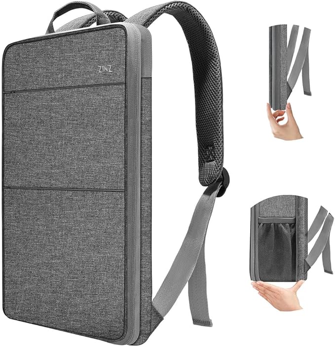 ZINZ Slim & Expandable Laptop Backpack Water Resistant Backpack Travel Backpack Compatible with MacBook Air/Pro/Neo 13-14 inch, XPS 13/14, Surface 13.5" and Most 13-14 Notebooks，G01Y01