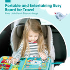 hahaland Busy Board for Toddlers Girls Montessori Toys for 3+ Year Old Farm Animals Preschool Learning Activities Toddler Travel Toys for 3+