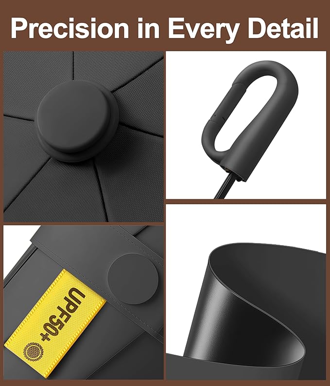 Mini Travel Umbrella with Carabiner Handle UPF 50+ Sun & Rain Protection Portable Manual Open Close Windproof Umbrella Small Compact Portable Parasol for Commuter Kids Women Men