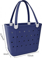 Lightweight Extra large Rubber Beach Bag Small mini Tote Bag for Gym Waterproof medium Open Handbag for Pool Sports