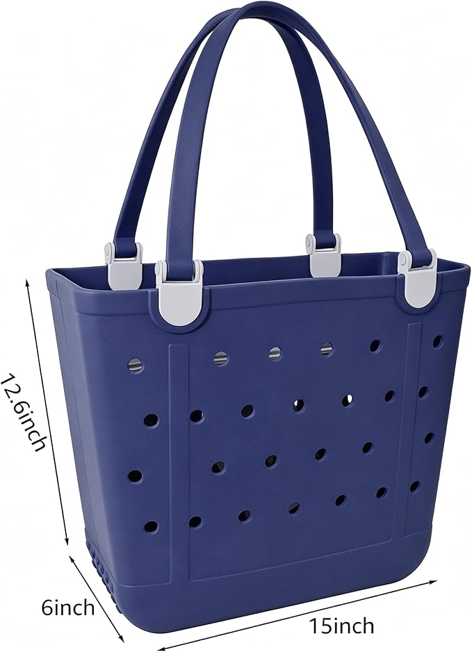 Lightweight Extra large Rubber Beach Bag Small mini Tote Bag for Gym Waterproof medium Open Handbag for Pool Sports