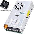 DROK 12V Power Supply, AC 110V 220V to DC 0-12V 40A 480W Buck Converter, Adjustable Variable LED Adapter Regulated 5V 6V 9V 12Volt Voltage Transformer 10A 20A 30A 40Amp Charger for Lab CCTV