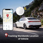 GPS Tracker for Vehicles Hidden Magnetic Case Car Tracker Device Works with Apple Find My (iOS Only) Waterproof Worldwide Real-Time Tracking for Cars No Subscription No Monthly Fee Replaceable Battery