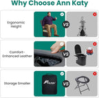 Ann Katy Upgrade XL Portable Toilet for Adults, Extra Large Portable Travel Floding Toilet, Camping Tall Toilets with Lid for Adults and Kids Compact Potty for Car,Hiking,Beach and Camping