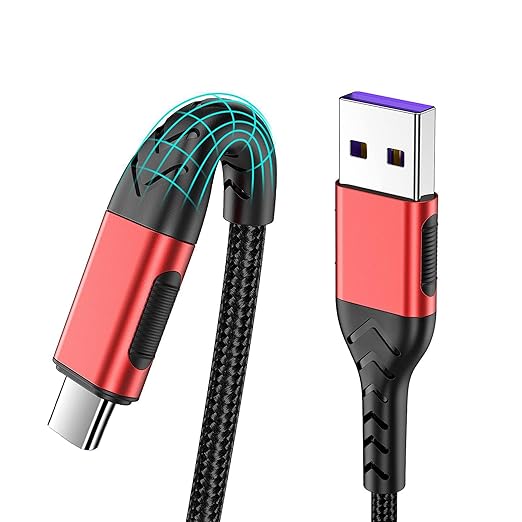 Durcord USB C Cable, Upgarded 2Pack 3ft Fast Charging 3 Feet USB Type C Charging Cord Cable, 3 Foot Type C Charger Nylon Braided USB Cable Compatible with iPhone 15/Pro/Plust/Max/Samsung etc-Red