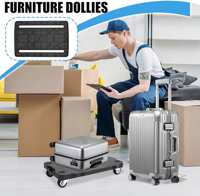 Genérico Moving Furniture Transportation, Extendable Tool for Moving and Transportation – Travel Trolley with Multipurpose Wheels | for Adults Moving, Home, Camping, Shopping and Travel