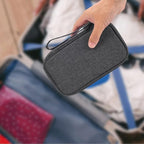 CAAORDKSO Electronic Organizer Travel USB Cable Accessories Case Bag, Waterproof Electronics Accessories Bag Organizer Case for USB, Cable, Cord, Charger, Phone, Power Bank, Earphone (Dark Gray)