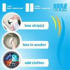 Breezeo Laundry Detergent Strips (48 strips) – Free & Clear - More Convenient than Pods, Pacs, Liquids or Powders – Great for Home, Dorm, Travel, Camping & Hand-Washing