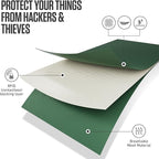 VENTURE 4TH Money Belt for Travel – Slim Hidden Under-Clothes RFID Blocking Anti-Theft Passport Holder & Travel Wallet Pouch for Men & Women to Protect Cash, Cards & Documents (Sleek Army Green)