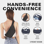 Black Fanny Pack Belt Bag I Mens Fanny Packs for Women Fashionable - Crossbody Bag Bum bag Waist Bag Waist Pack - Hands Free for Hiking, Halloween, Running, Travel, Waterproof and more