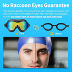 Swim Goggles No Leaking Anti-Fog Pool Goggles Swimming Goggles for Adult Men Women Youth, UV Protection 180° Clear Vision