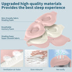 ZGGCD Sleep Mask for Side Sleeper, Light Blocking Sleeping Eye Mask for Women Men, 3D Contoured Night Blindfold, Luxury Eye Cover Eyeshade with Adjustable Strap for Travel, Nap, Nurse Essentials, Pink