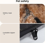 Dog Car Carrier Light Weight 24×17.7×20.5 in, Dog Carrier Easy to Assemble, Dog Car Crate Portable and Breathable, Foldable Pet Carrier for Indoor and Outdoor Use, Dogs Travel Crate with Curtain Brown