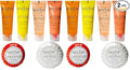 World Amenities - Nectar Mini Travel Size Toiletries Bathroom Kit | Sweet Orange Blossom| Shampoo, Conditioner, Body Wash, Lotion, Two Round Cleansing Bars & Body Bar (Pack of 2)