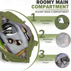Travel Duffle Bag, Weekender Travel Bag Men Small Gym Bag for Women, Hospital Bag for Labor and Delivery, Overnight Bag Luggage Bag with Trolley Sleeve, Airplane Travel Essentials for Flying(Green)