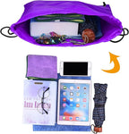 PLULON 25 Pcs Purple Drawstring Backpack Bags Bulk String Backpack Cinch Sack Pull Sport Gym Backpack Bags for Yoga Traveling Outdoor Sports