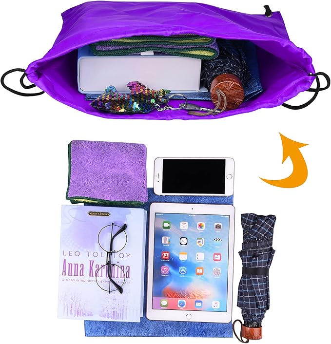 PLULON 25 Pcs Purple Drawstring Backpack Bags Bulk String Backpack Cinch Sack Pull Sport Gym Backpack Bags for Yoga Traveling Outdoor Sports