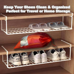 20 Pack Shoe Bags for Travel, 17" x 12.6" Drawstring Shoe Organizers with Clear Window, Breathable Non-Woven Dustproof Pouches for Luggage & Closet (Red)