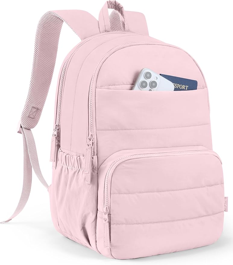 Uselike Travel Backpack for Women, 15.6 Inch Laptop Backpack, Quilted College Bookbag, Cute Work Backpacks, Water Resistant