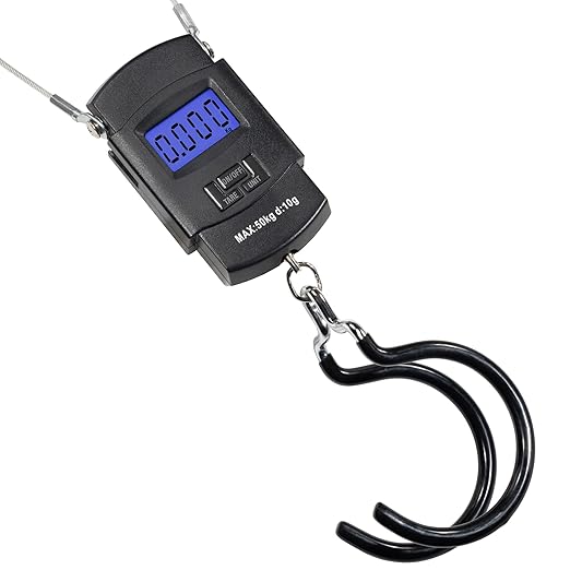 CyclingDeal Backlit LCD Display Digital Bike Scale - Electronic Balance with Double Hanging Hook Measures in kg, lbs, jin, oz - More Stable & Accurate - Max. Load Capacity 110 lbs