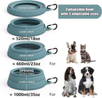 OHMO Spill Proof Collapsible Dog Water Bowl Large 34oz for Cars, No Splash Portable Bowls for Dog Travel, Pet Essentials for Road Trips, Cat Travel Accessories